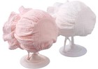 Babygirls Soft Cotton Muslin-bonnet - Vintage Lace Ruffle Newborn White pink