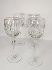 Waterford Crystal Greenville Gold Wine Glasses     Set Of 4     Vintage Discontinued