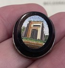 Antique Italian Micro Mosaic Micromosaic Plaque Roman Ruin C1880