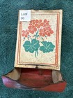 Vintage Floral Red Tin Match Safe   Match Box Holder   Wall Mounted