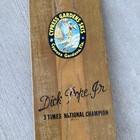 Vtg Cypress Gardens Dick Pope Jr  Wood Water Skis Man Cave Wall Art 3x Champion