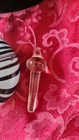 Vintage Hand Blown Art  Glass Perfume Bottle With Original Topper
