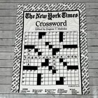 Vtg New York Times Crossword Puzzle Beach Towel 1990 Terrimondo Nyt Cross Word