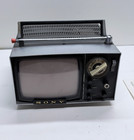 Vintage 1969s Sony Micro Tv 5-303w Portable Television W  Case