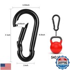 3 Inch Carabiner Spring Snap Hook Steel Clip Link Buckle Heavy Duty 8x80mm 10