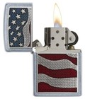 Zippo Windproof Lighter With American Usa Flag Emblem  29513  New In Box