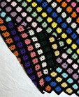Handmade Crochet Afghan Vtg Granny Square Knit Throw Quilt Couch Lap Bed Blanket