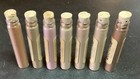Vtg  Lot Of 7 - Virgina Lavorgna  Glass Vials Porcelain China Dry Powder Paint