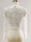 Long Sleeves Bolero Topper Jacket For Bride Appliques Lace Beading Wedding Dress