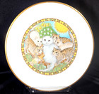 Rare  1978 Caroline Ebborn franklin Porcelain Cat Plate   monday s Child   Mint