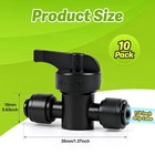  10 Pushfit 1 4  Drip Irrigation Shut Off Valves For Leakfree Garden System 