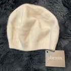 Phenix Ivory Cashmere Beret Beanie New  120