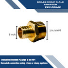 10 Pcs Xfitting 1  Pex X 1  Male Npt Threaded Adapter  Lead Free Brass