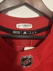 Detroit Red Wings - 2022-23 Game Used Home Jersey - Hagg 1st Set - Mic Adidas 56