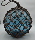 Vintage Glass Fishing Float In  Grey Blue