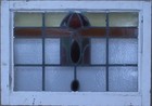 Abstract Midsize Old English Leaded Stained Glass Window 25  X 17 75 