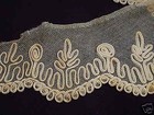 Vintage Unique Rare  Antique  Beige Collar Heavy Detail French Soutache