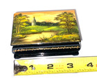      Fedoskino Beautiful Mop Russian Hand-painted Lacquer Box    the Nature    Signed