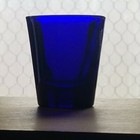 Libbey Whiskey Shot Glass 1 5 Oz Cobalt Blue New  Heavy Base