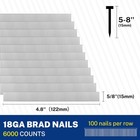 Workpro 6000 Count 5 8   18 Gauge Brad Nail For Pneumatic   Electric Brad Nailer