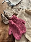 Vintage Lot Hand Knit Sweaters  Gloves  Booties   Baby Shoes For Doll Clothes