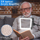 5x Large Magnifying Glass With 42 Led Light And Stand  Flexible Gooseneck Magnif