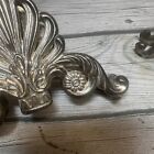 Vintage Silver Tone Art Deco Mcm Table Napkin Holder Retro Modern Mid Century