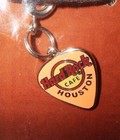 Houston Hard Rock Cafe Guitar Pick Bracelet Charm Salmon Pink Color Nwt Texas