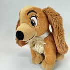 Disney Store Lady Plush 6    Bean Bag Dog Stuffed Animal Soft Toy Brown Tan