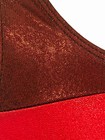 Gk Black Mystique Child Medium Red Foil Mesh Gymnastics Dance Tank Leotard Cm