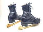 Vintage Canadian Black Leather Ice Figure Skates Men s 10 5   11 N
