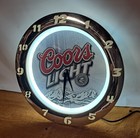Coors Light Wall Clock  2004   120v Lighted Face  Aa Battery Operated Clock Vgc