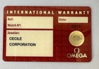 Rare Omega Watch Guarantee Card Undescribed Manual Warranty Card   Pictogram  