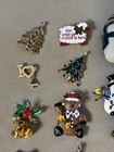 Huge Lot Of Vintage Antique Pins Brooches Rhinestone Christmas Holiday Tree