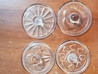 Vintage Williams Sonoma Glass Cookie Stamps Set 4 Hearts Flowers  Iob  Clear