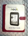 Barnes   Noble Nook Simple Touch Bnrv300 6  Ereader - Red Folio Case   Manual