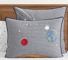 Pottery Barn Kids Outer Space Full queen 3 Pc  Quilt Sham Set