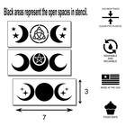 Set 3 Triple Moon Stencils 3 X 7 Each Wiccan pagan stars goddess crescent Moons