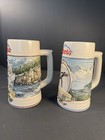 Coors Rocky Mountain Legend Series Beer Mug Stein Set Of 2 Vintage 1990