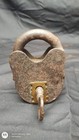 Antique Iron Brass Padlock Lock With Key Functions Unmarked