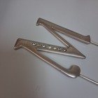 Heavy Duty Rhinestone Letter M Cake Topper Silver Metal Initial Monogram Decor