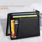 Men Slim Wallet Driver License Purse Leather Credit Card Holder Thin Card Pocket