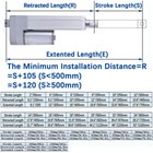 Linear Actuator 12v Heavy Duty Stroke 2    40  440lbs High Speed 55mm s