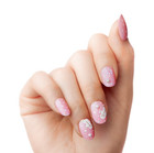 Kiss Voguish Fantasy Holiday Manicure Glue-on Nails Pink Gingerbread Candycane