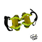 Razor Jetts Dlx Green Light Up Heel Wheels W  Straps - New - Free Shipping