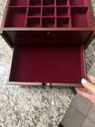 Vintage 2005 The Bombay Company Wooden Jewelry Box Organizer 3 Tier Glass Top