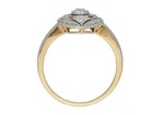 Antique Circa Style Lab Created Diamond Art Navette Engagement 14k Gold Fn Rings