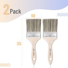 Bates- Double Thick Chip Paint Brush  3 Inch  2 Pack  Wooden Handle  3 Inches