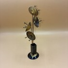 Vtg Mid Century Brutalist Metal Flower Bouquet Art Sculpture 8    Tall