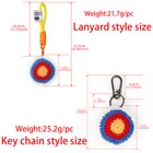 Handmade Plush Keychain Archery Target Lanyard Keyring Hanging Purse Bag Gift